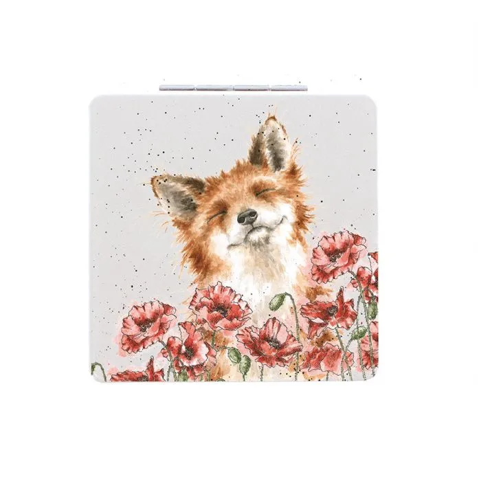 Wrendale Poppy Fields Fox Compact Mirror